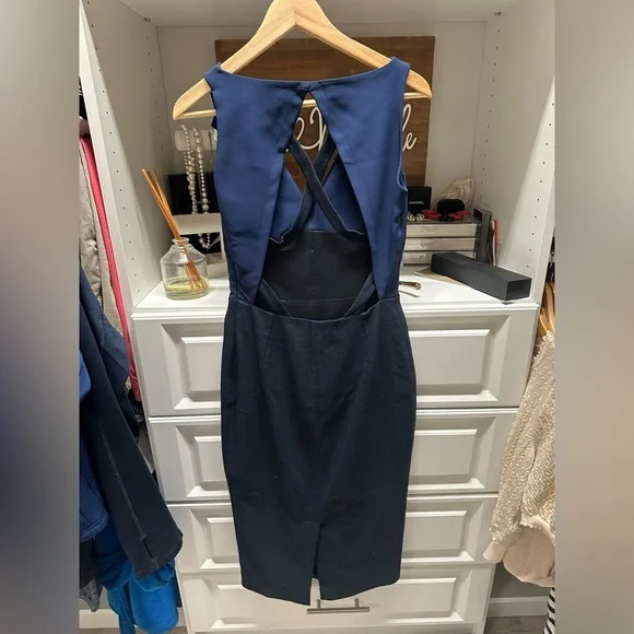 Beautiful Altuzarra Navy Blue Dress - Picture 3 of 4